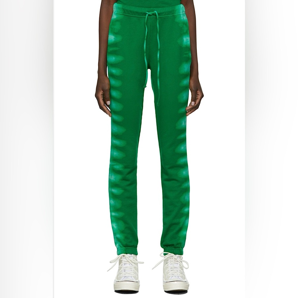 NWT Cotton Citizen Milan Cotton Jogger Sweatpants Green Tie Dye Sz XS Summer